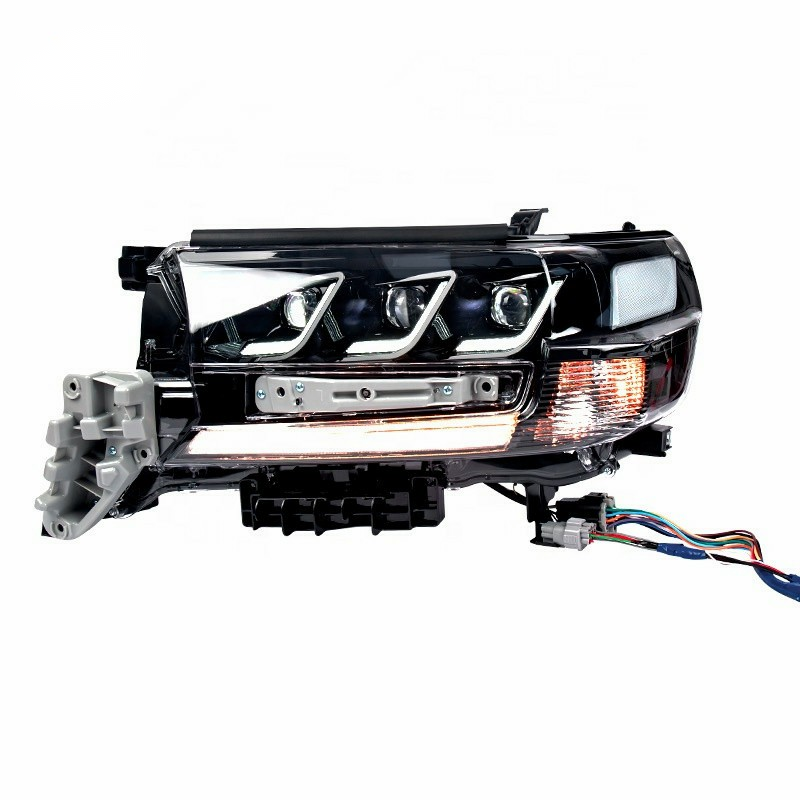 Modified three eyes Headlamps for Toyota Land Cruiser LC200 2016 