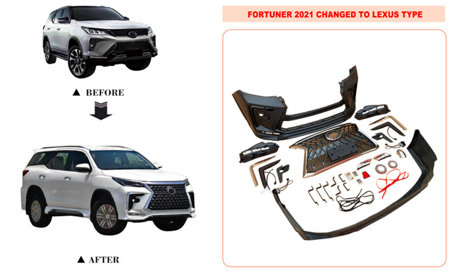 2021 Toyota Fortuner to Lexus Type Modified Body Kit