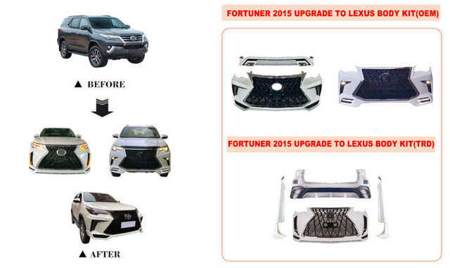2015 Toyota Fortuner to Lexus Style Body Kit